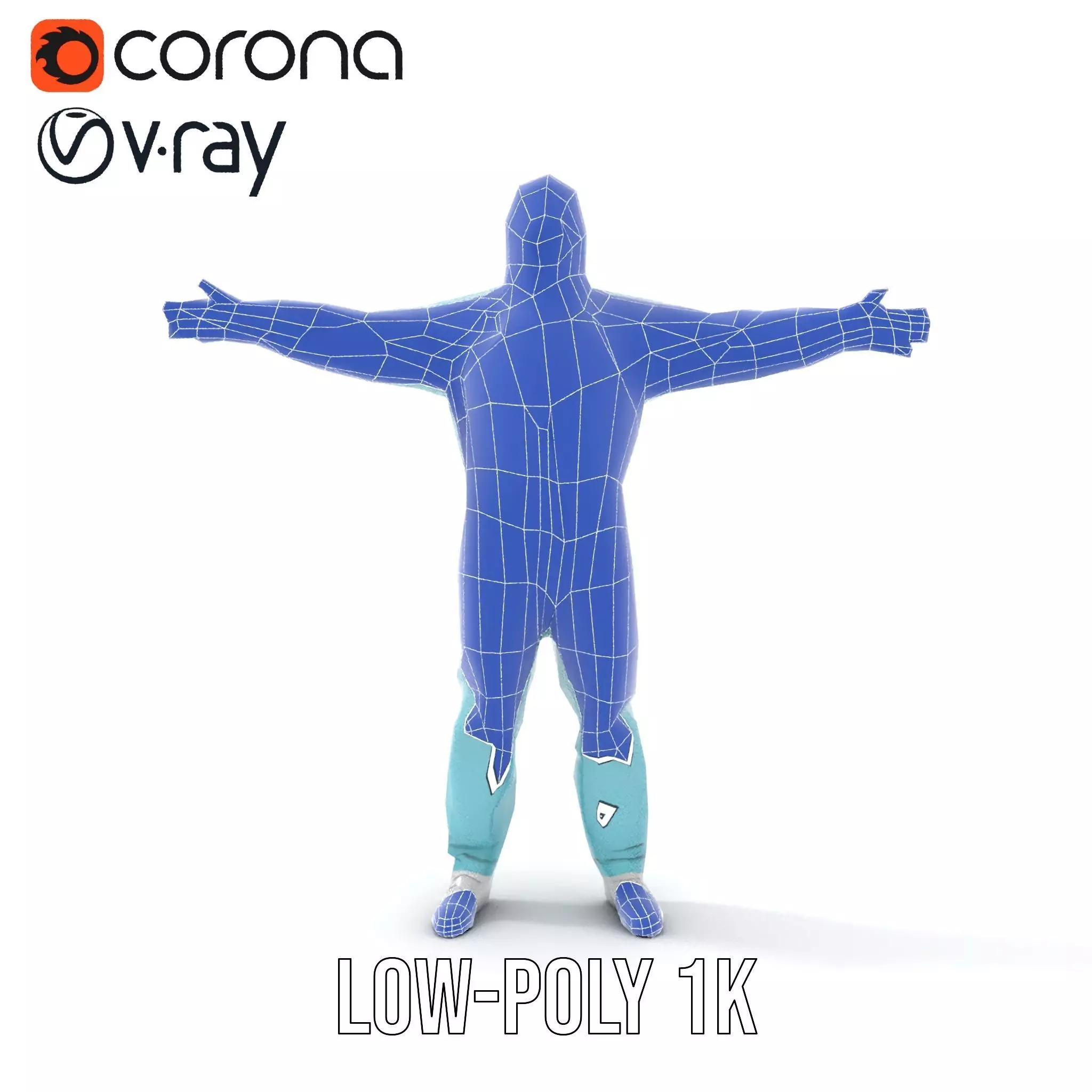 Teal Hazmat Suit model pack Low-poly 3D model_32