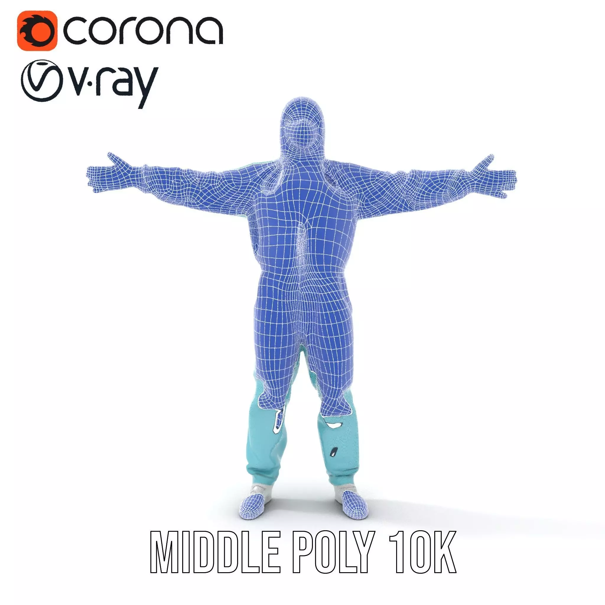Teal Hazmat Suit model pack Low-poly 3D model_28