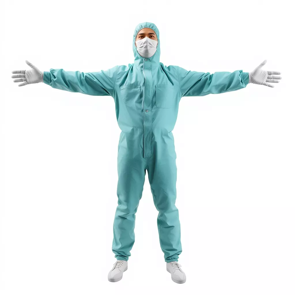 Teal Hazmat Suit model pack Low-poly 3D model_3