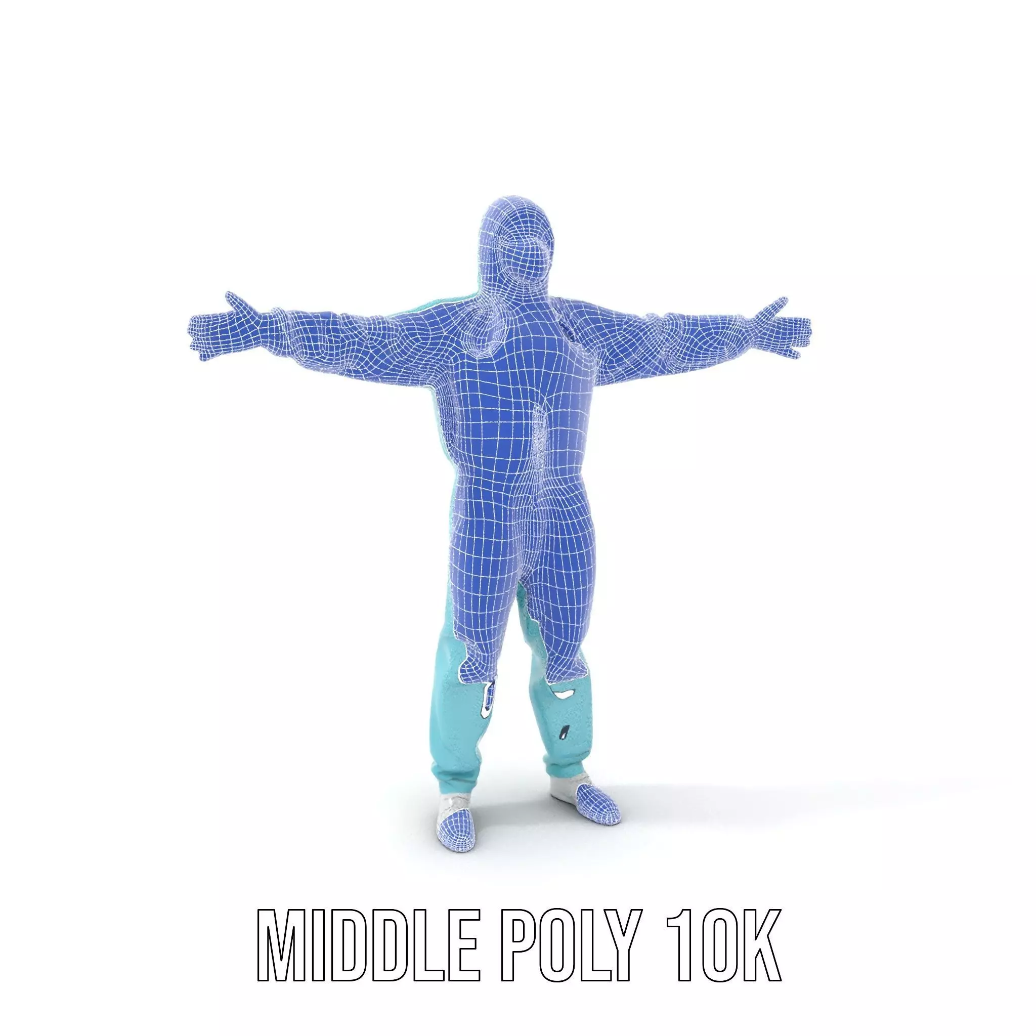 Teal Hazmat Suit model pack Low-poly 3D model_14