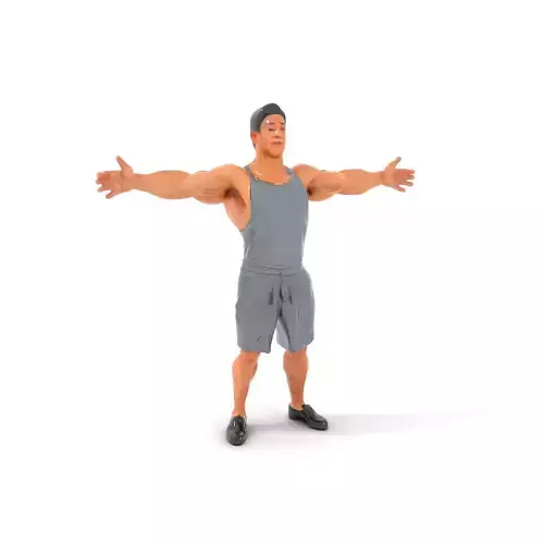 Athletic Gray Outfit model pack Low-poly 3D model
