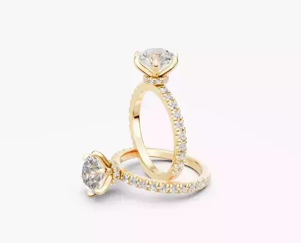 ZJK R025 HIDDEN HALO RING