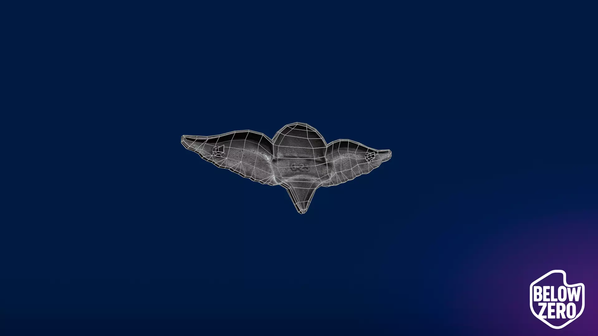 Paratrooper Rigger Wings Badge Low-poly 3D model_5