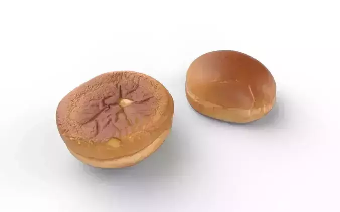 Hamburger Bun M01 Low-poly 3D model 5