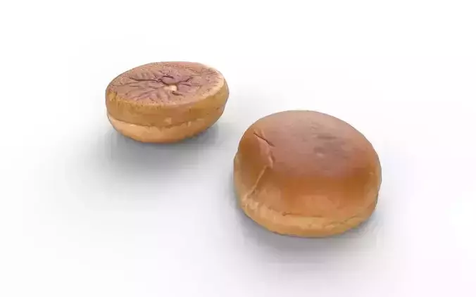 Hamburger Bun M01 Low-poly 3D model 6