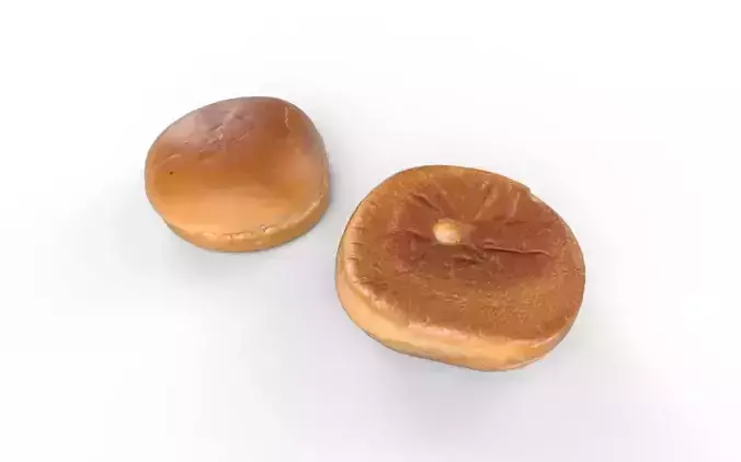 Hamburger Bun M01 Low-poly 3D model 4