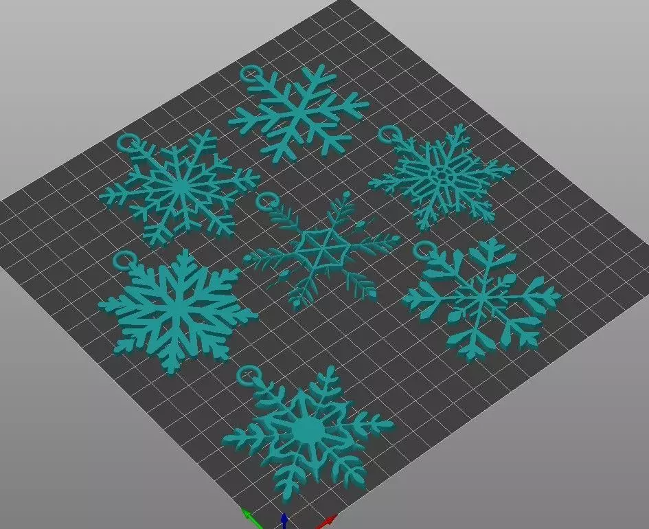 7 Printable Snowflakes - Christmas Tree Decorations 3D print model_4