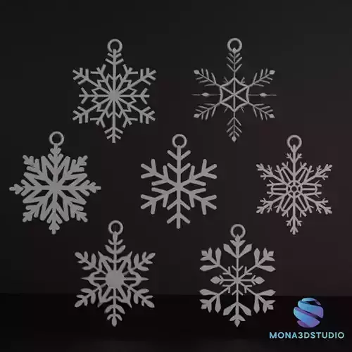 7 Printable Snowflakes - Christmas Tree Decorations
