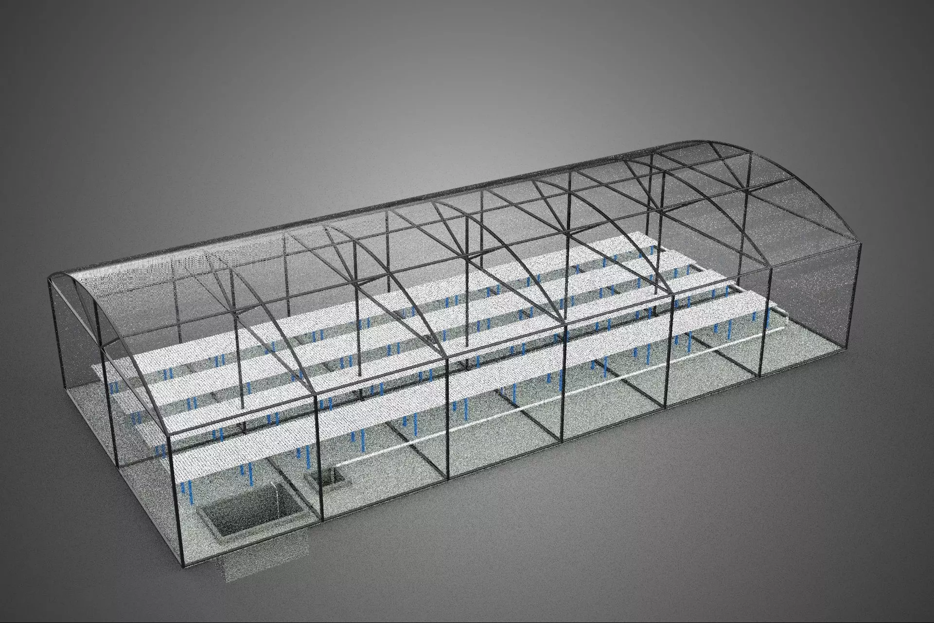 GREENHOUSE PLANT FARM CULTIVATION AEROPONIC HYDROPONIC GARDEN 3D model_7