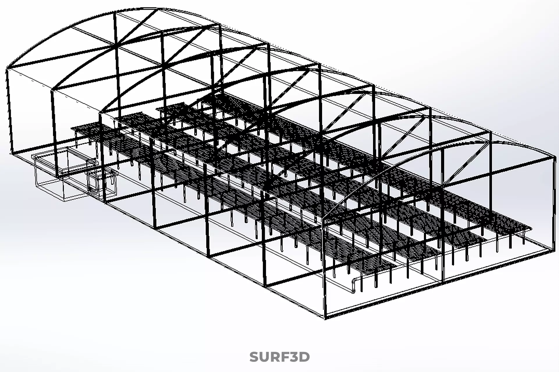 GREENHOUSE PLANT FARM CULTIVATION AEROPONIC HYDROPONIC GARDEN 3D model_13