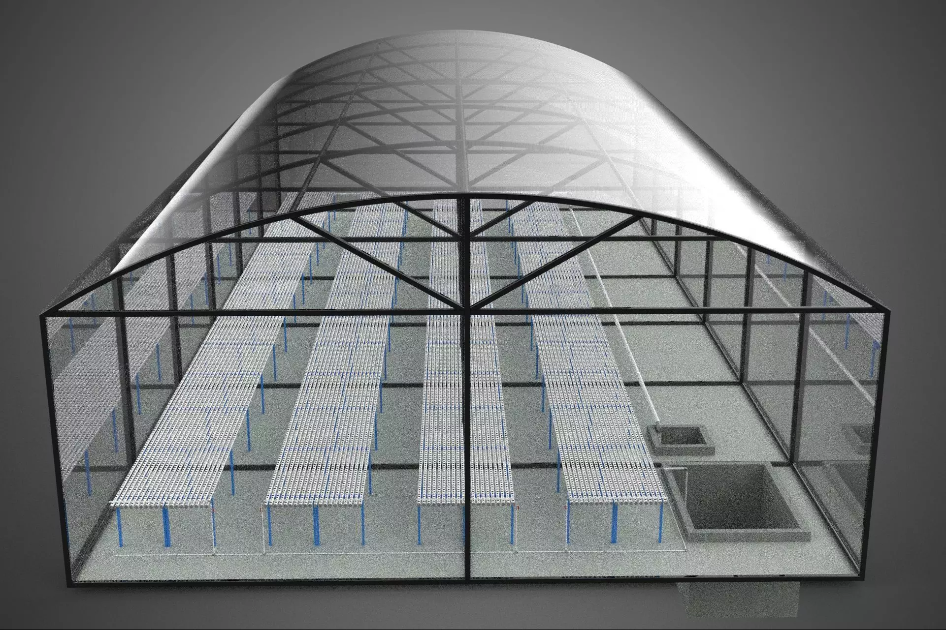 GREENHOUSE PLANT FARM CULTIVATION AEROPONIC HYDROPONIC GARDEN 3D model_8