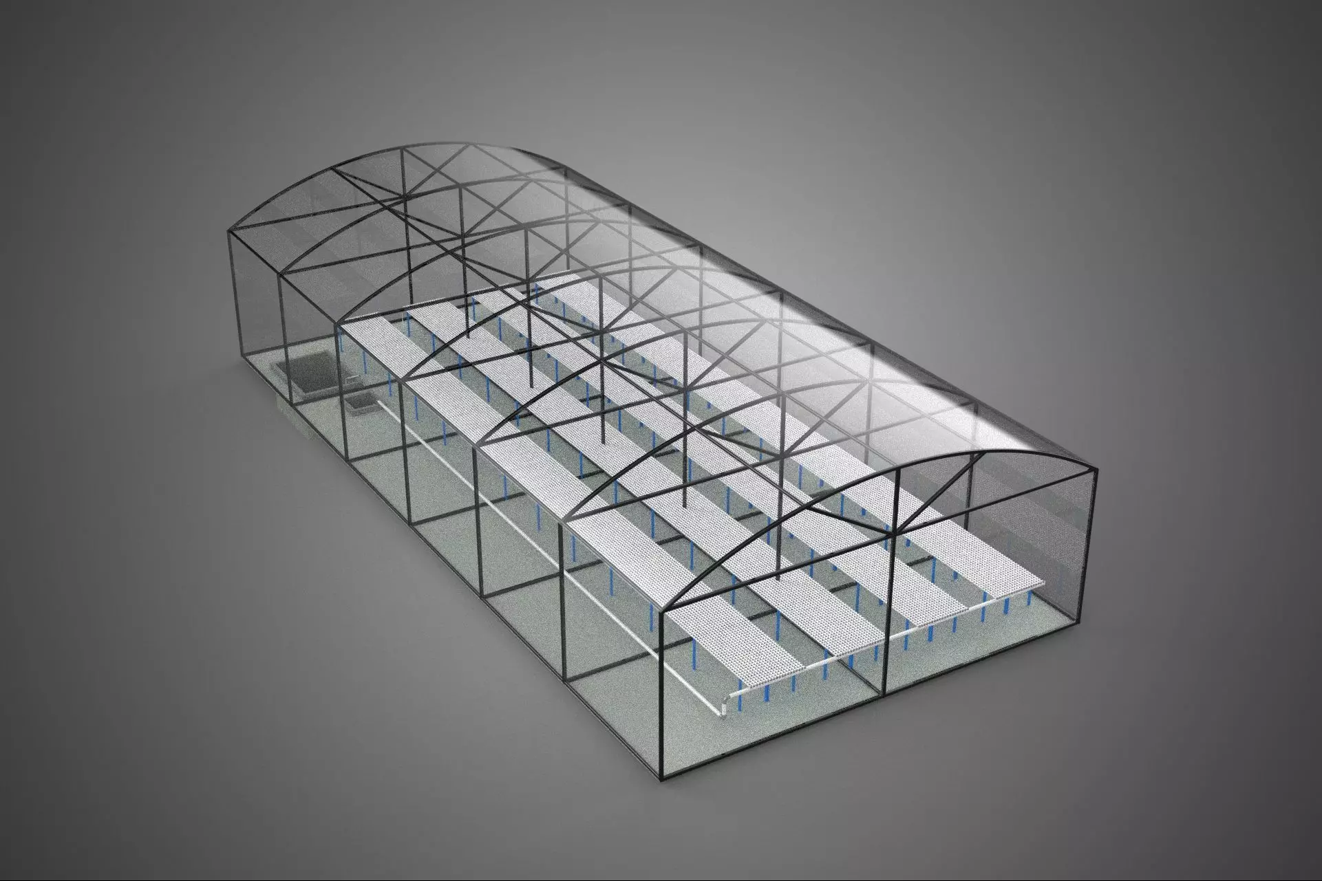 GREENHOUSE PLANT FARM CULTIVATION AEROPONIC HYDROPONIC GARDEN 3D model_0