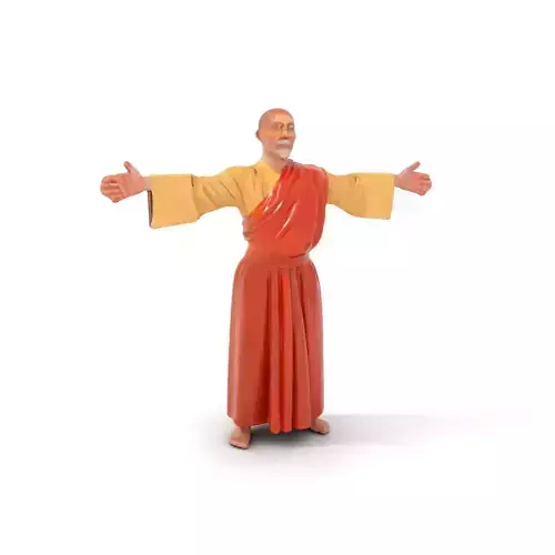 Orange Monk model pack Low-poly 3D model