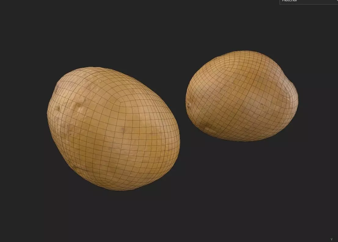 Patato M01 Low-poly 3D model_1