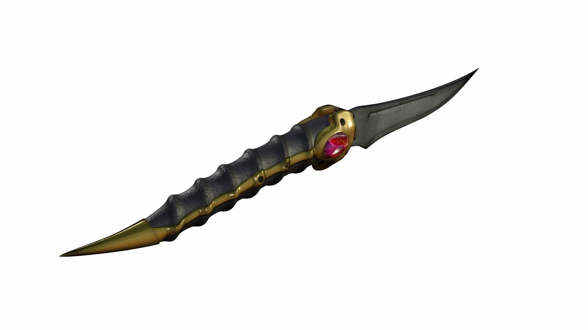 Arya dagger GOT 3D print model_6