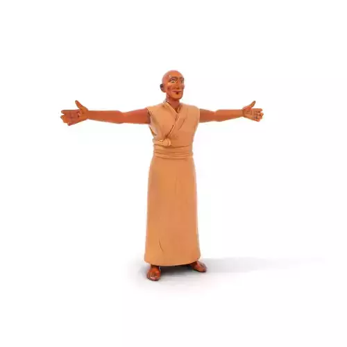 Smiling Monk Statue model pack