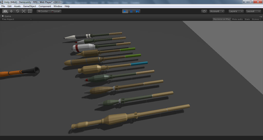 Low Poly RPG-7 Low-poly 3D model_25