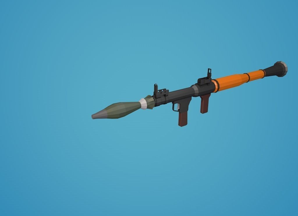 Low Poly RPG-7 Low-poly 3D model_20