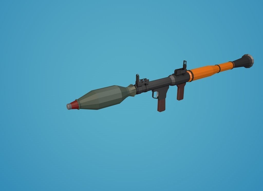 Low Poly RPG-7 Low-poly 3D model_18