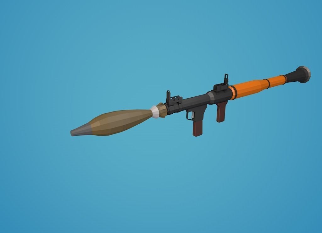 Low Poly RPG-7 Low-poly 3D model_21