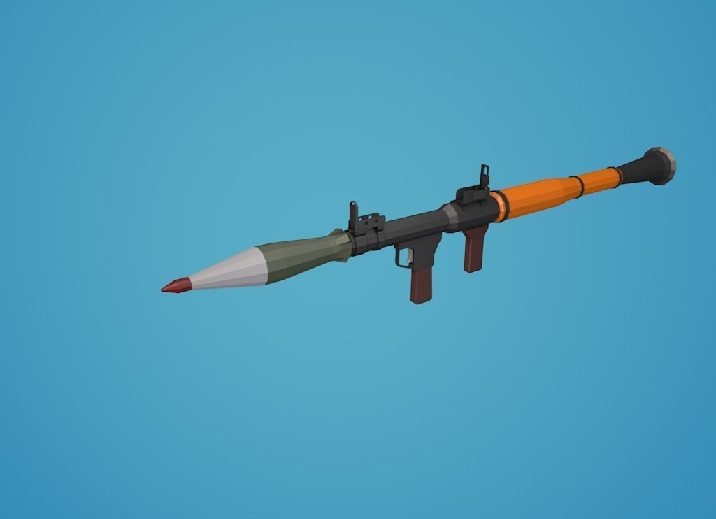Low Poly RPG-7 Low-poly 3D model_14