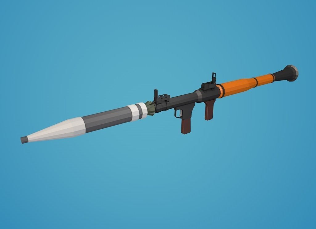 Low Poly RPG-7 Low-poly 3D model_13