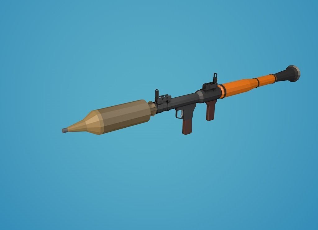 Low Poly RPG-7 Low-poly 3D model_15