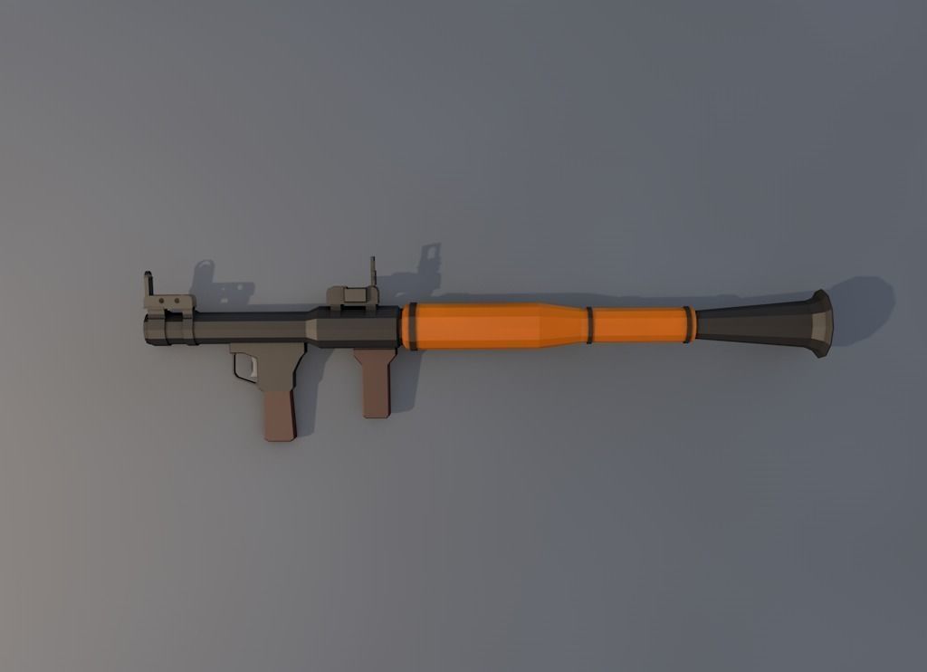 Low Poly RPG-7 Low-poly 3D model_4