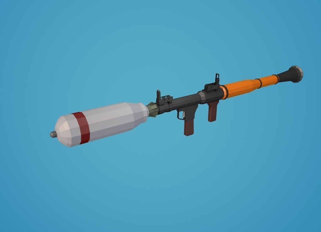 Low Poly RPG-7 Low-poly 3D model_16