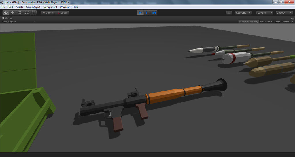 Low Poly RPG-7 Low-poly 3D model_26
