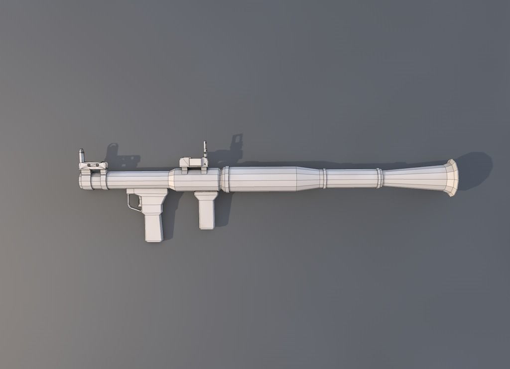 Low Poly RPG-7 Low-poly 3D model_3