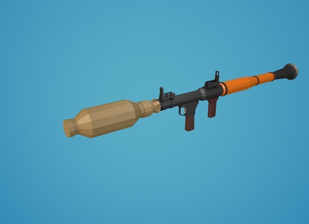 Low Poly RPG-7 Low-poly 3D model_17