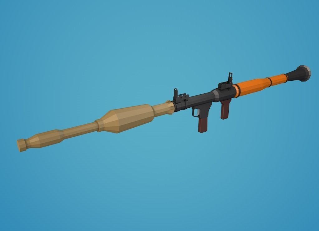 Low Poly RPG-7 Low-poly 3D model_22