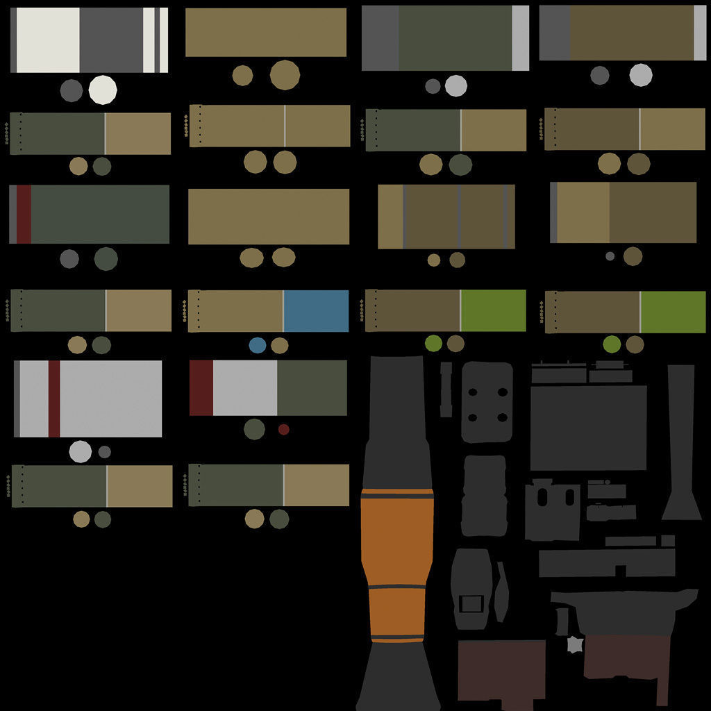 Low Poly RPG-7 Low-poly 3D model_23