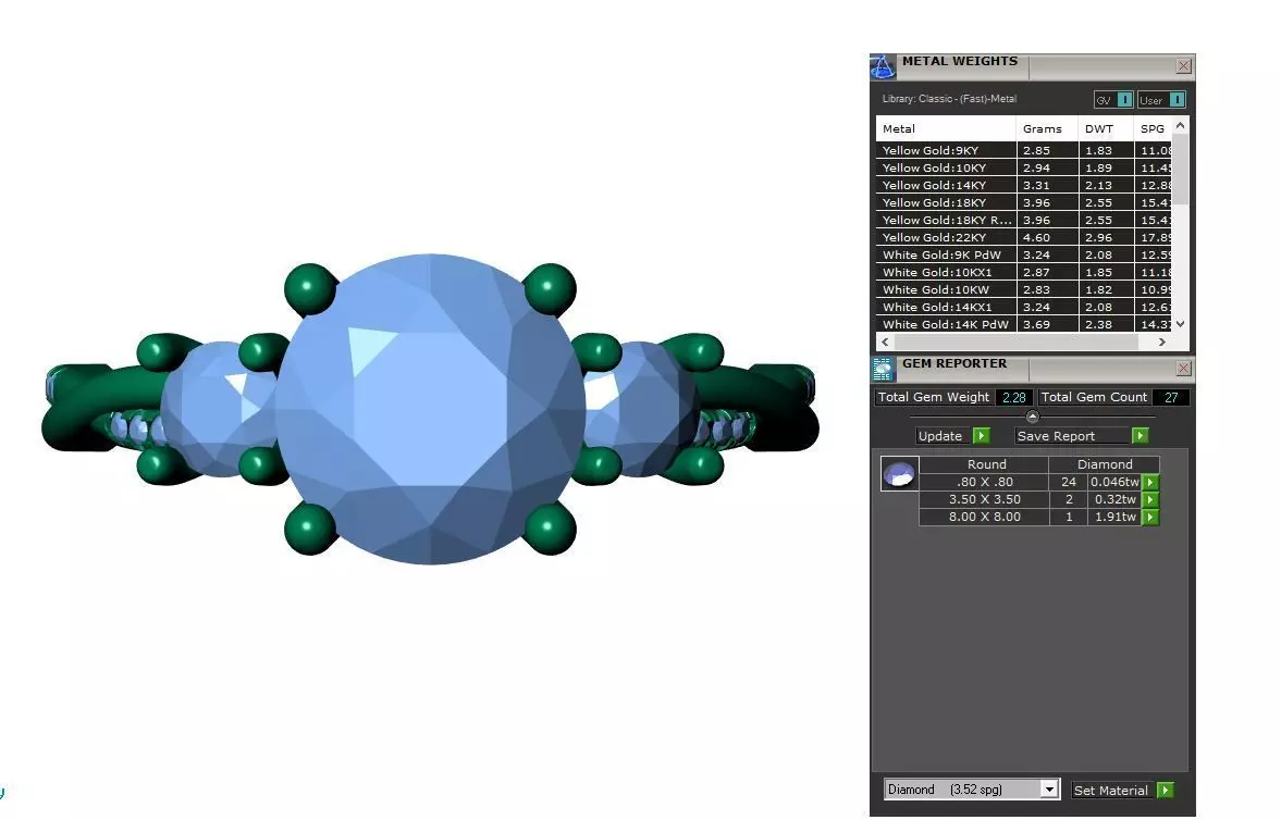 ROUND SOLITAIRE ENGAGEMENT RING 3D print model_9