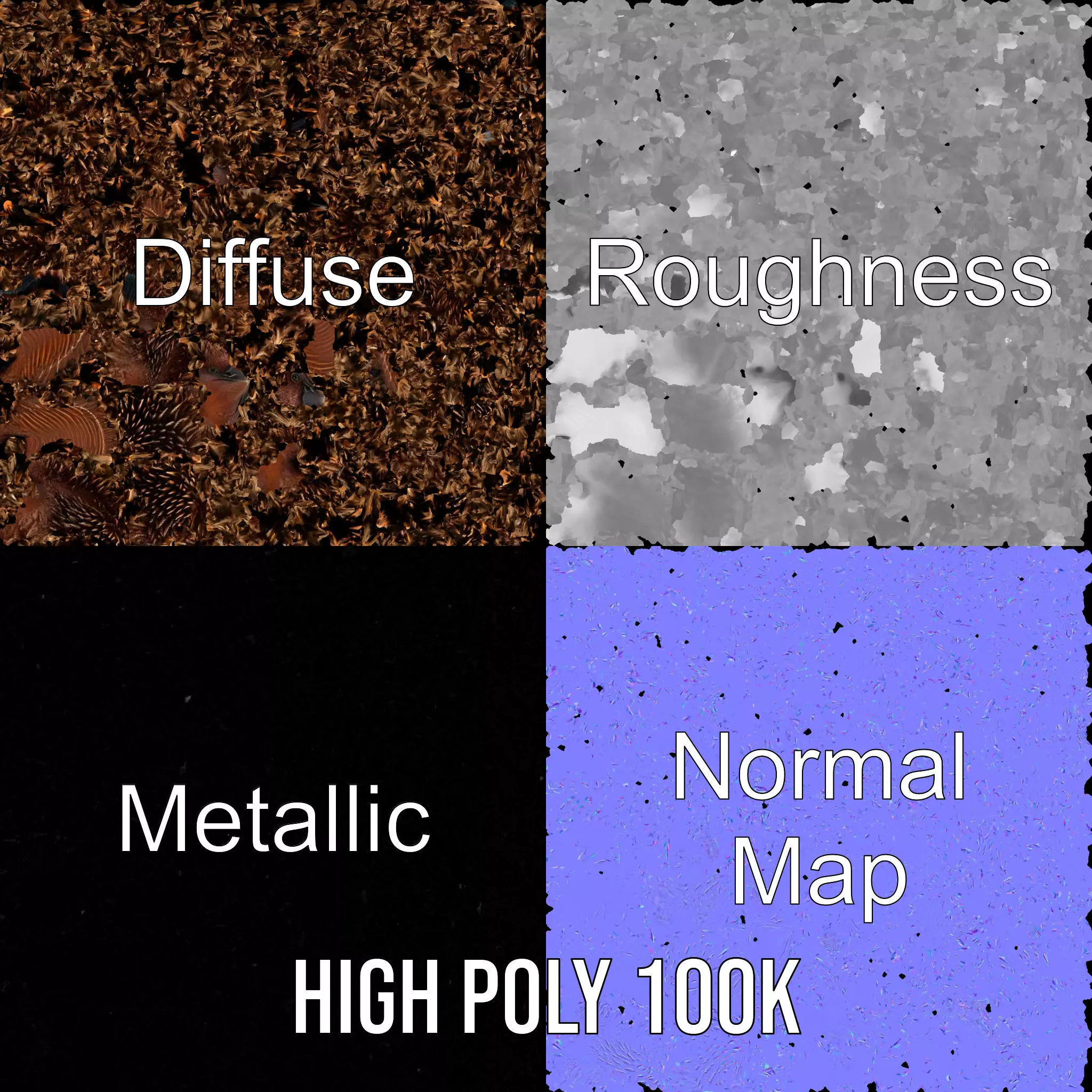 Spiky Echidna model pack Low-poly 3D model_4