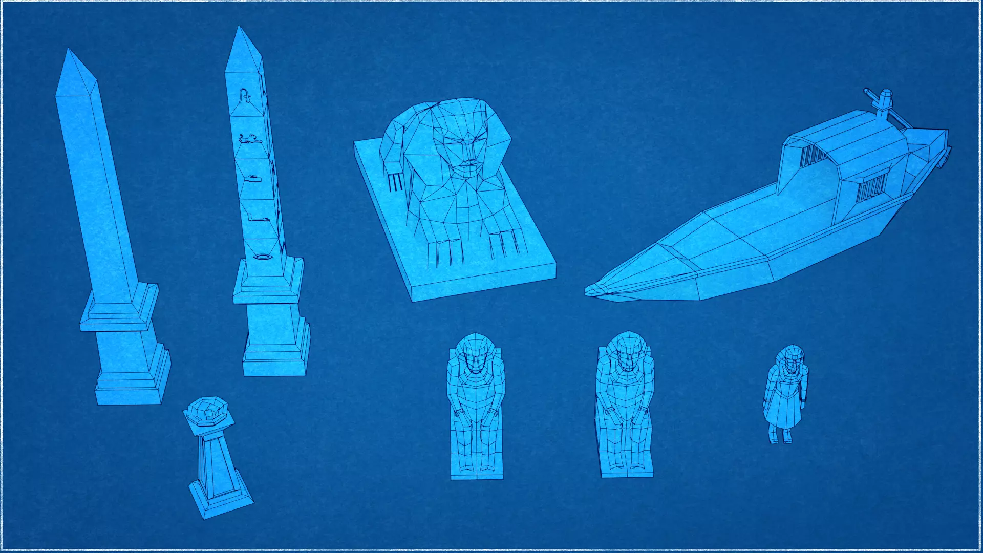 Low Poly Ancient Egypt Environment Pack Low-poly 3D model_19