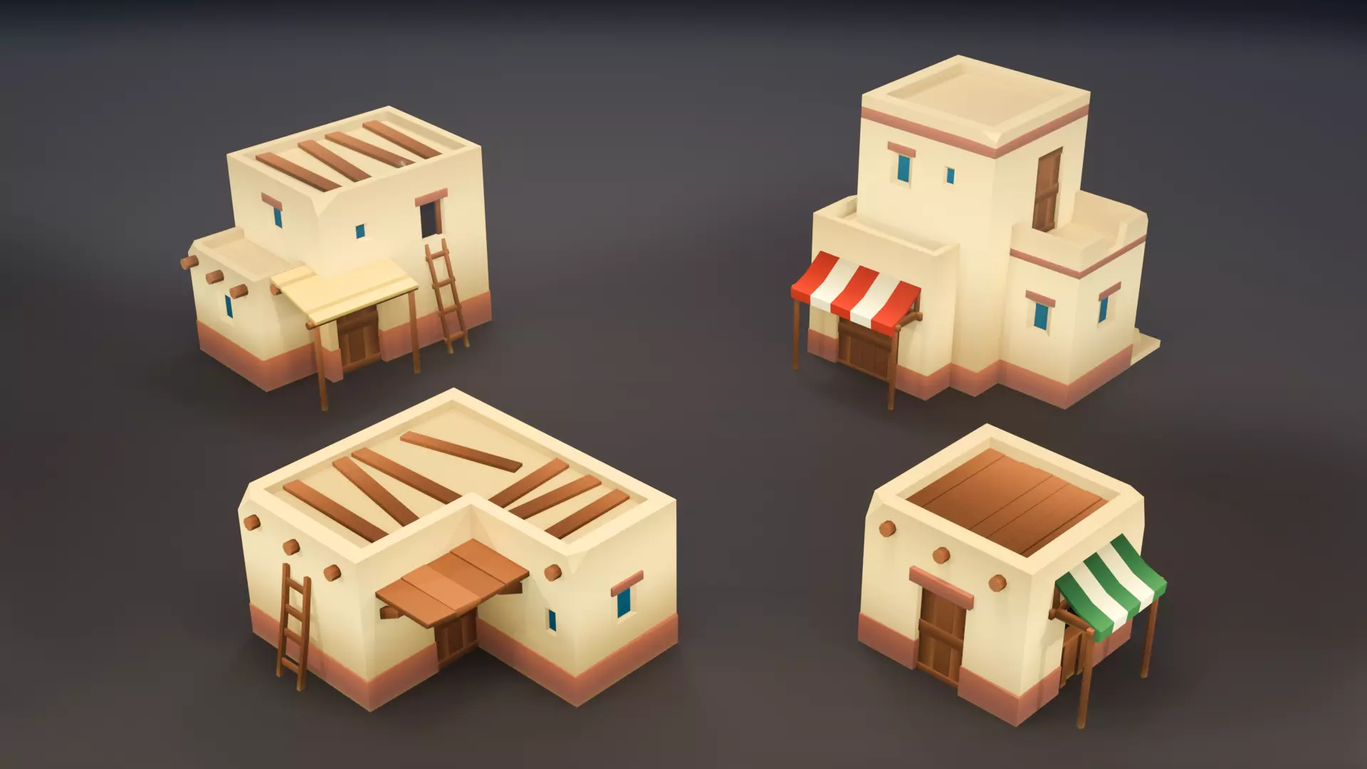 Low Poly Ancient Egypt Environment Pack Low-poly 3D model_12