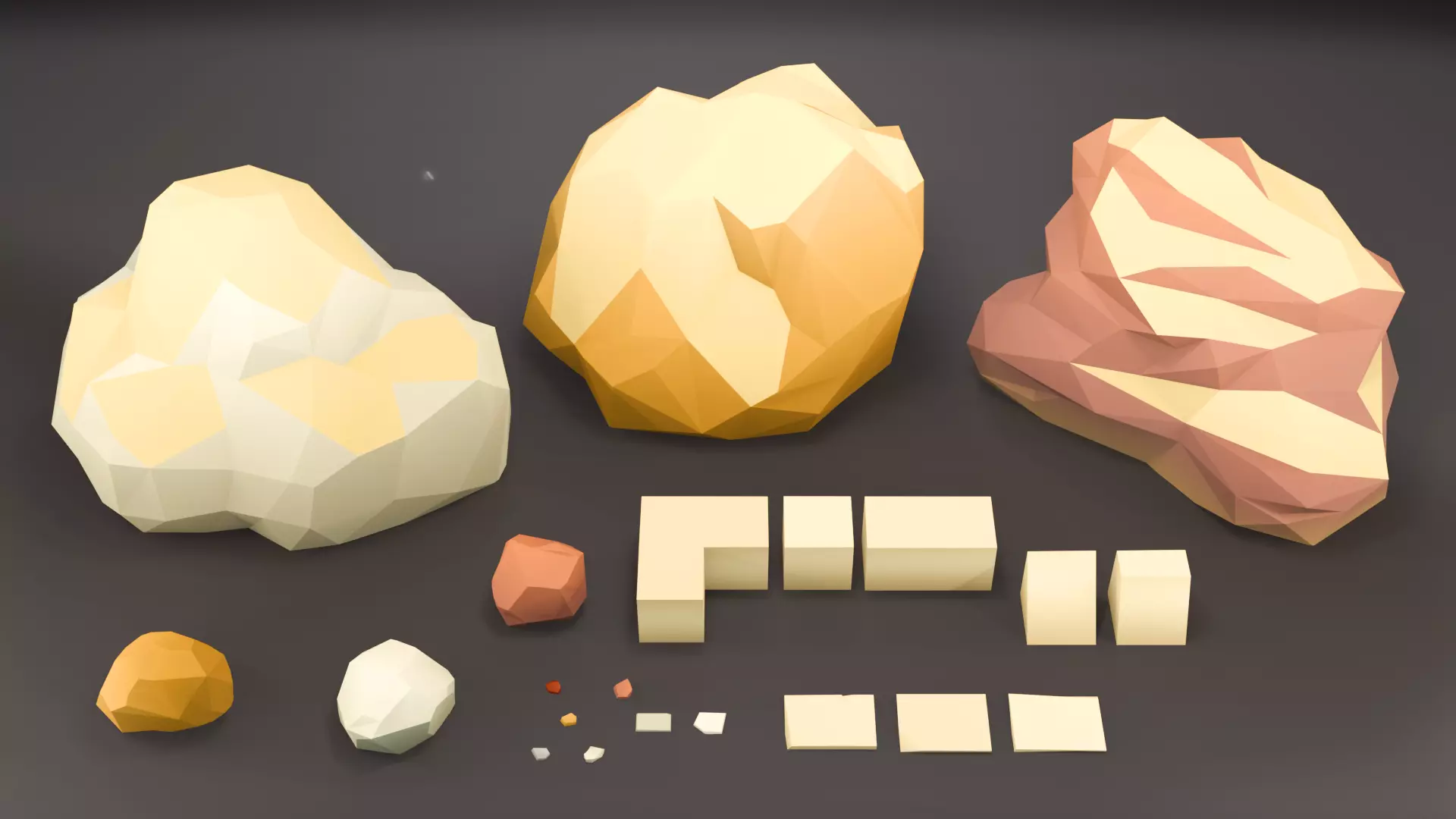 Low Poly Ancient Egypt Environment Pack Low-poly 3D model_15