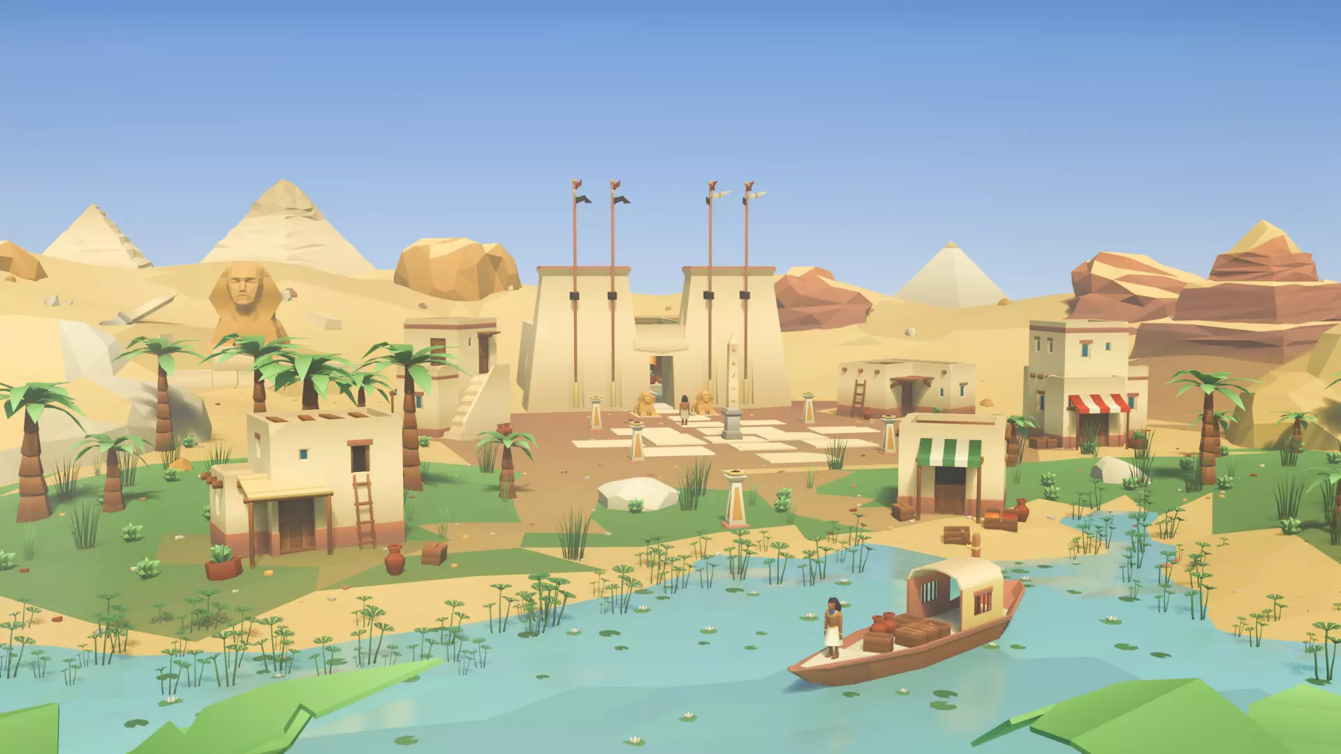 Low Poly Ancient Egypt Environment Pack Low-poly 3D model_0