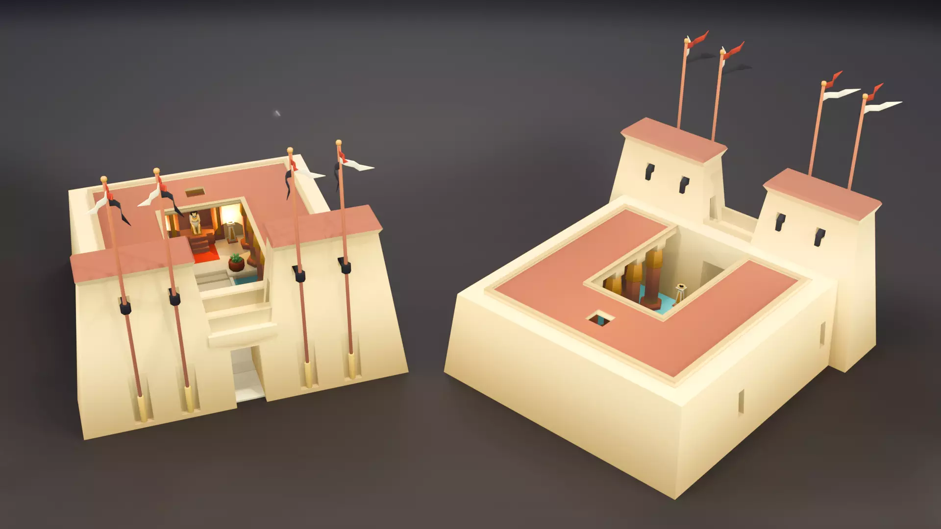 Low Poly Ancient Egypt Environment Pack Low-poly 3D model_13