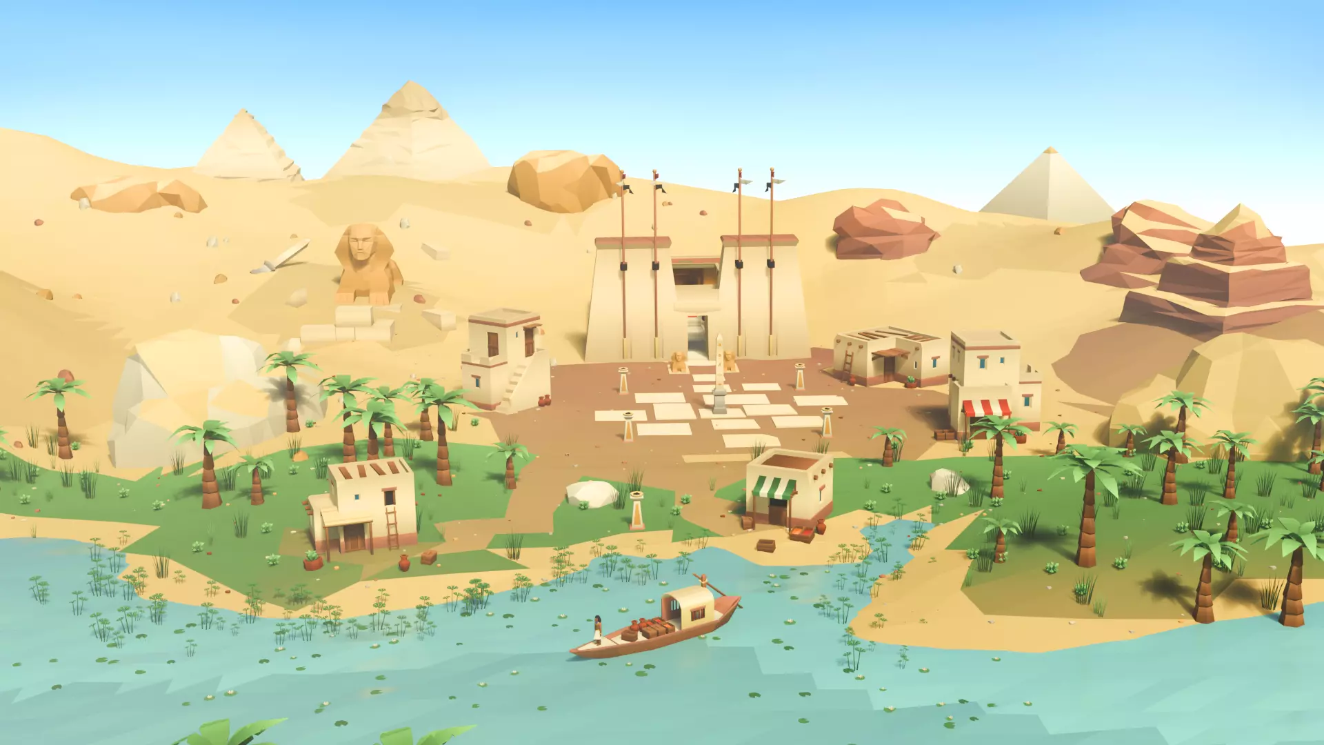 Low Poly Ancient Egypt Environment Pack Low-poly 3D model_8