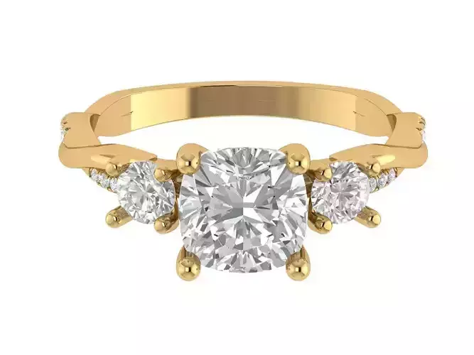 SQUARE CUSHION ENGAGEMENT RING