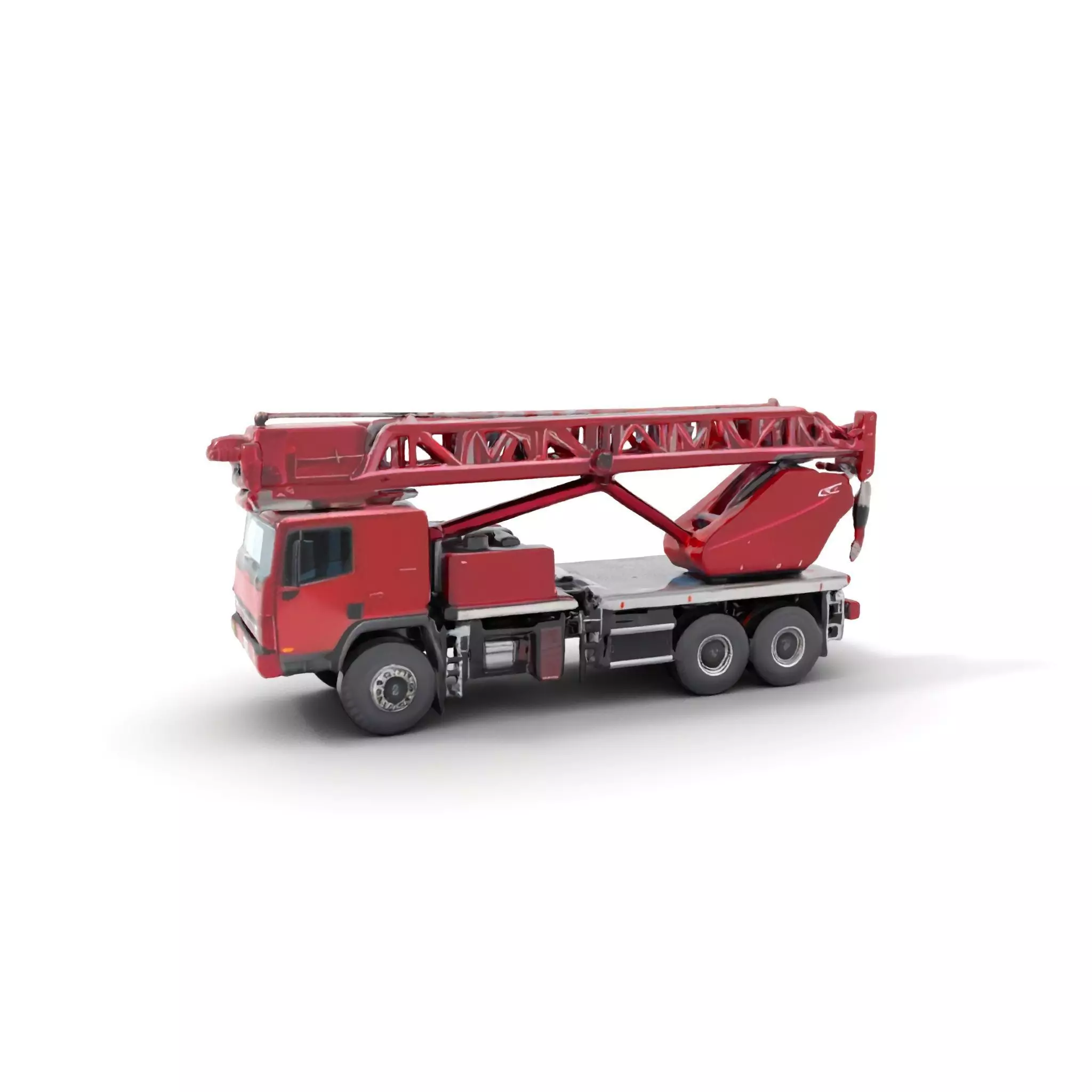 Red Crane Truck model pack Low-poly 3D model_12