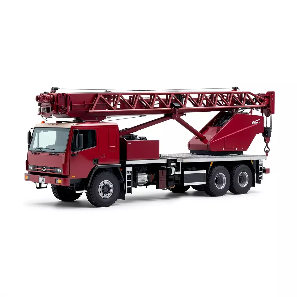Red Crane Truck model pack Low-poly 3D model_3