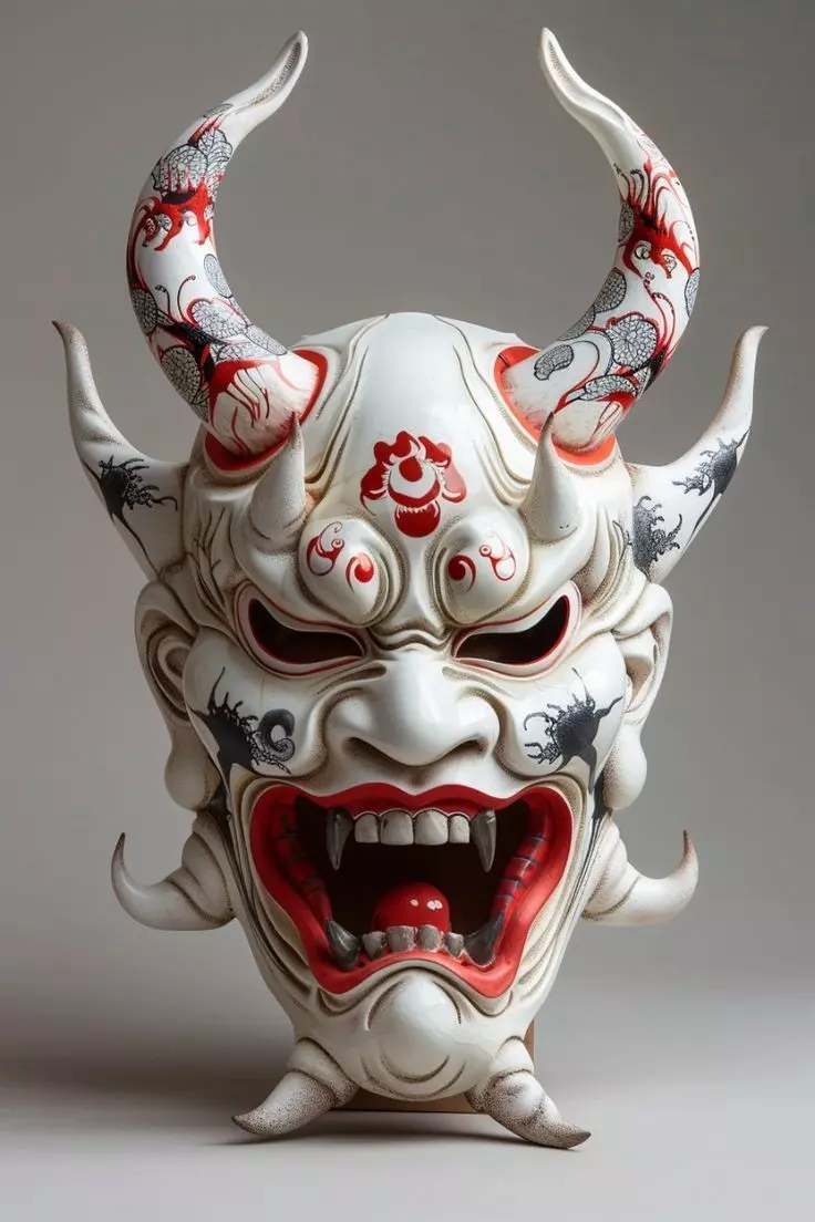 oni mask Low-poly 3D model