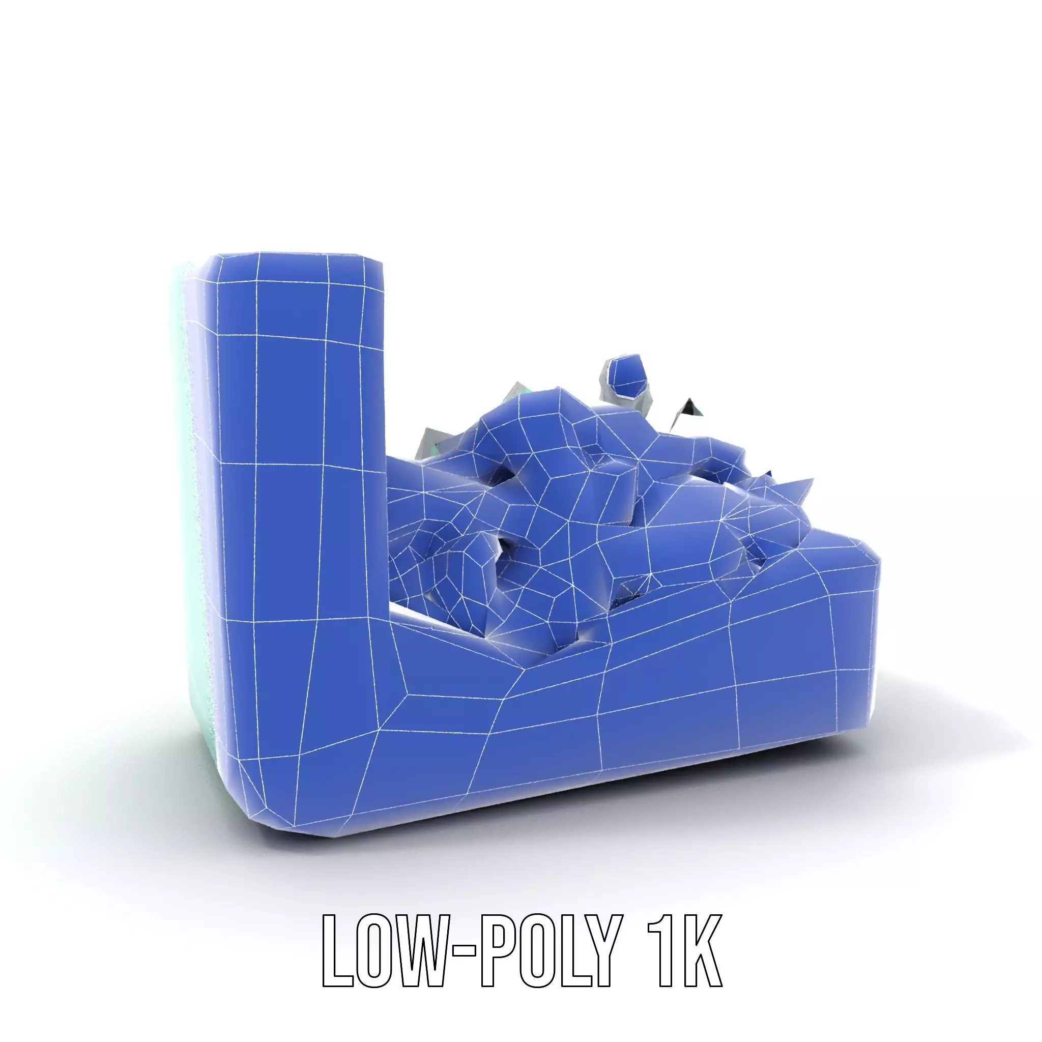 Turquoise Metal Stapler model pack Low-poly 3D model_26