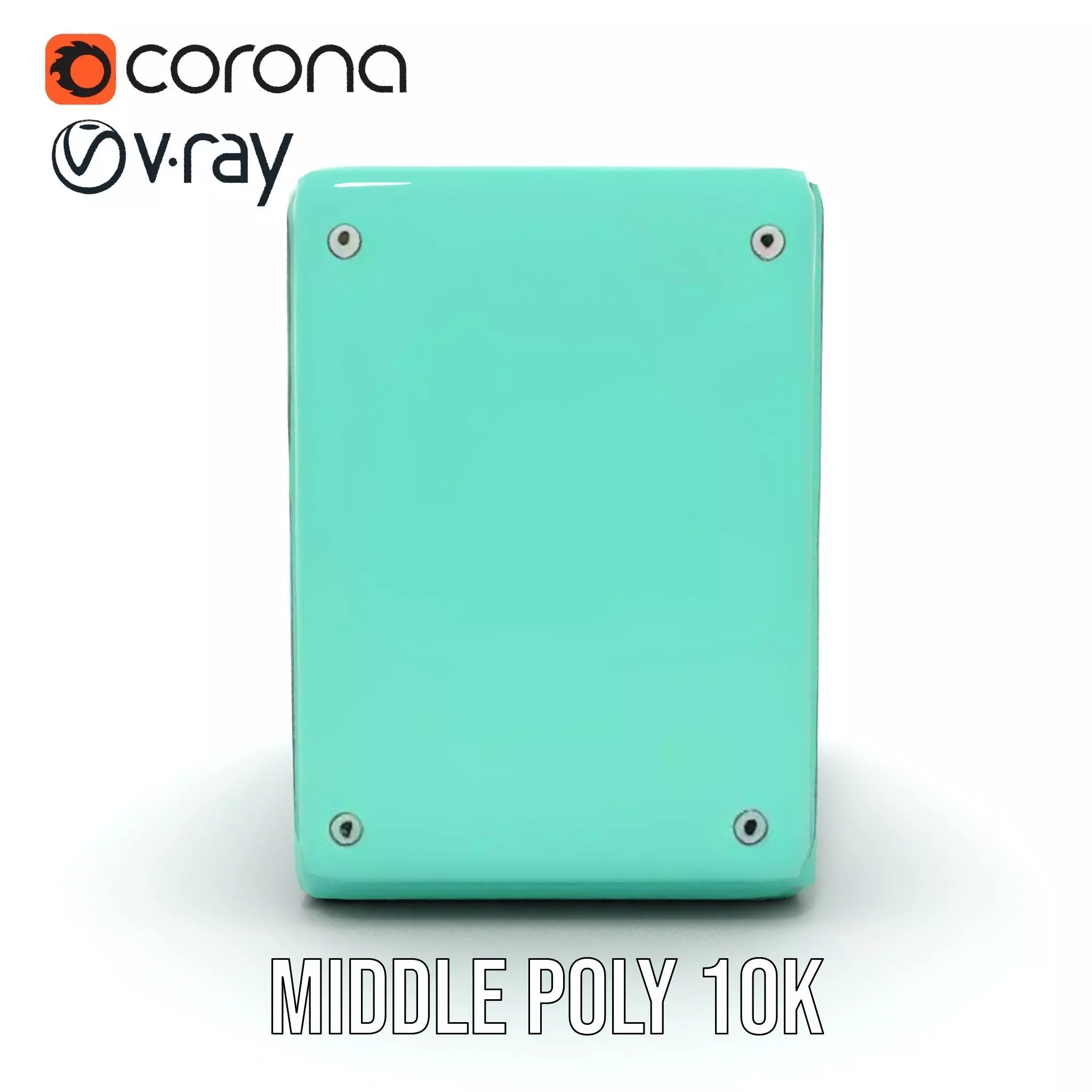 Turquoise Metal Stapler model pack Low-poly 3D model_14