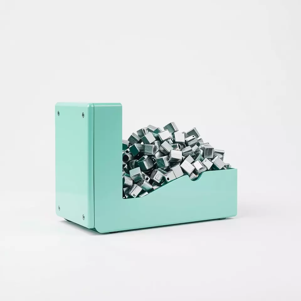 Turquoise Metal Stapler model pack Low-poly 3D model_3