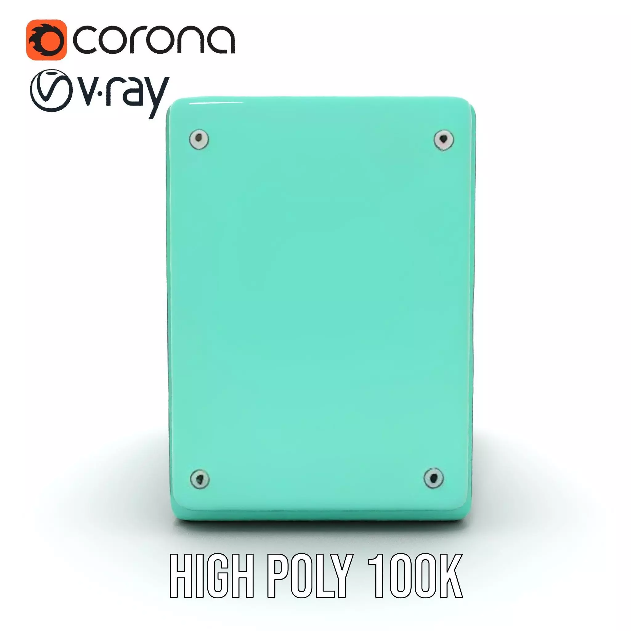 Turquoise Metal Stapler model pack Low-poly 3D model_35